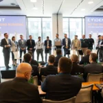 Corporate presentation in front of an audience in Prague