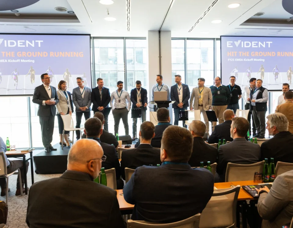 Corporate presentation in front of an audience in Prague