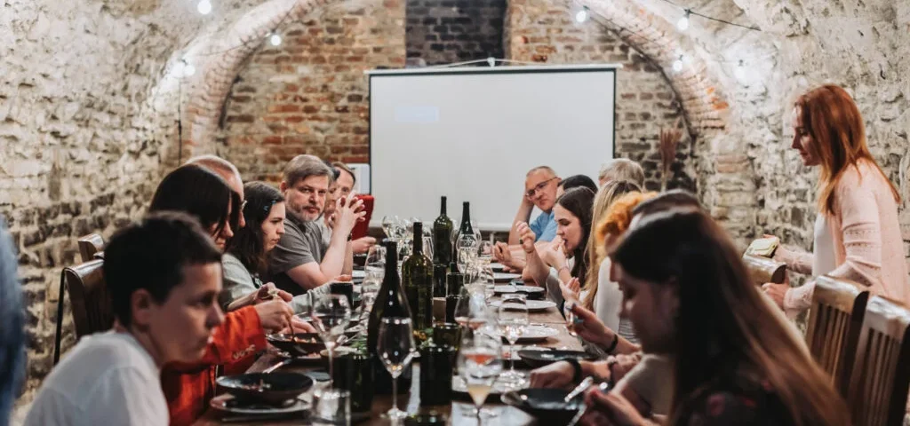 Private dinner in a historic Prague cellar venue