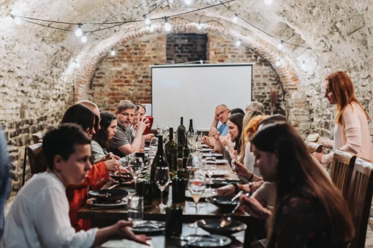 Private dinner in a historic Prague cellar venue