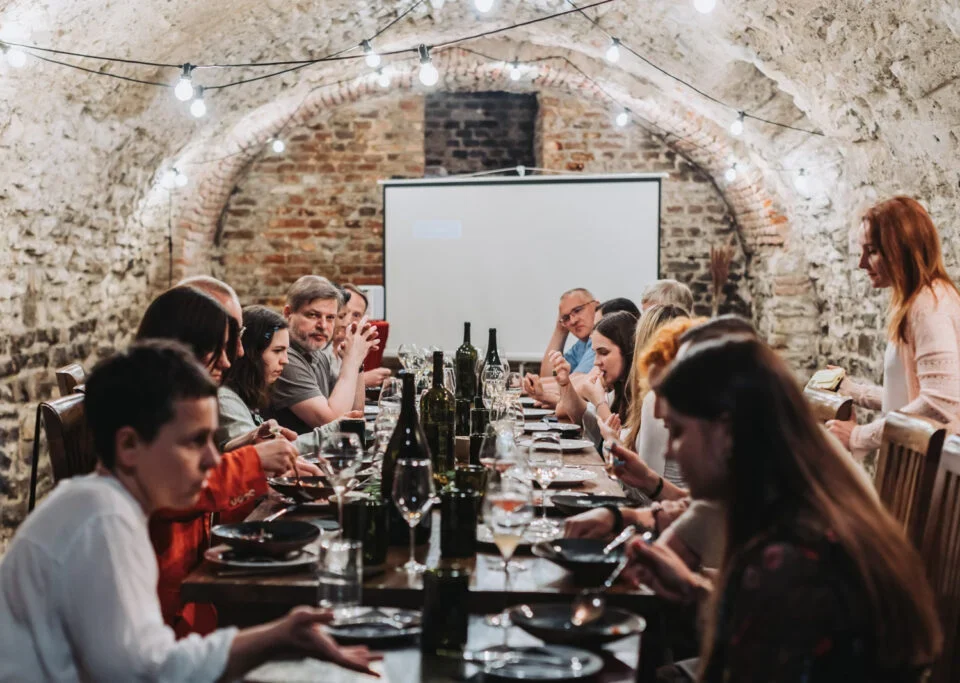 Private dinner in a historic Prague cellar venue
