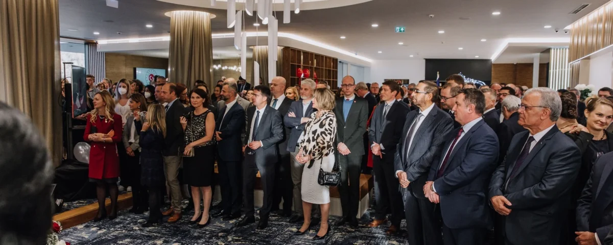 Reception during a national day celebration in Prague