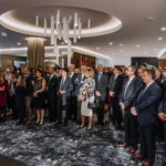 Reception during a national day celebration in Prague