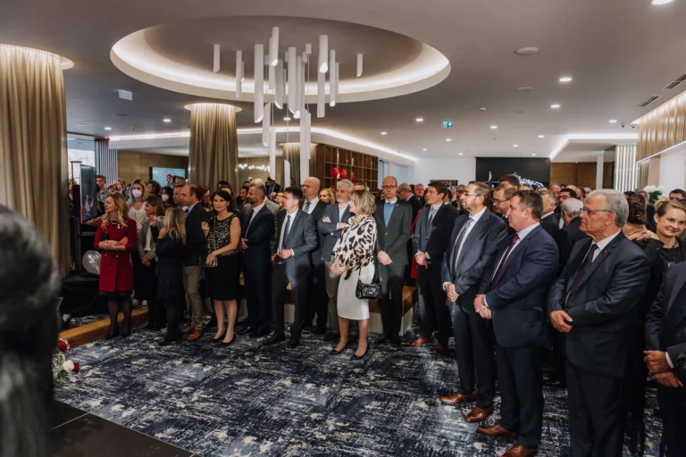 Reception during a national day celebration in Prague