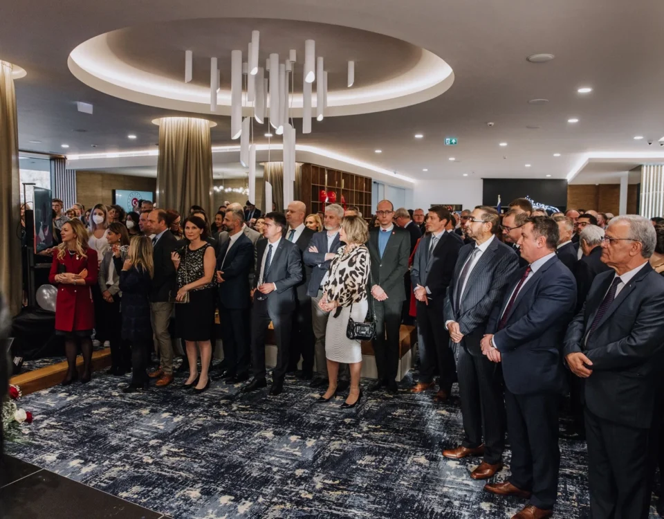 Reception during a national day celebration in Prague