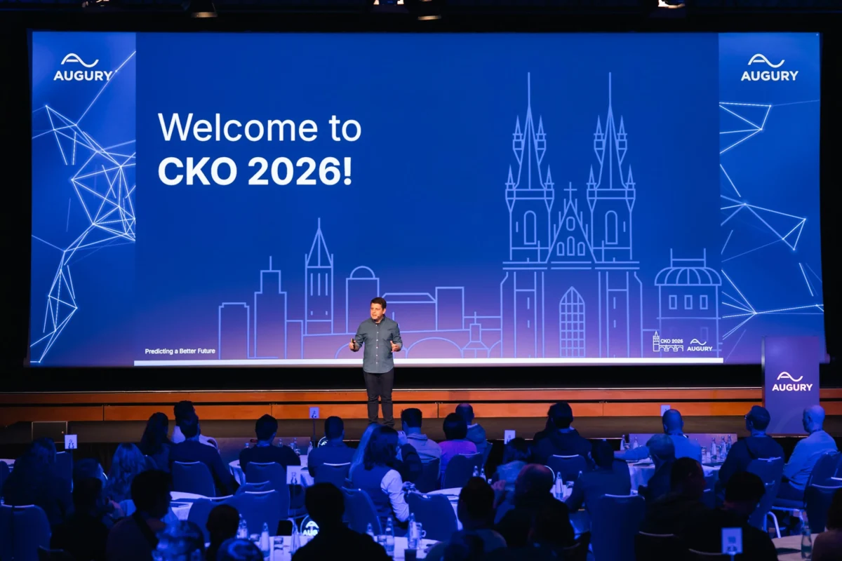 Opening of a company kick-off on the main stage of Hilton Prague Atrium