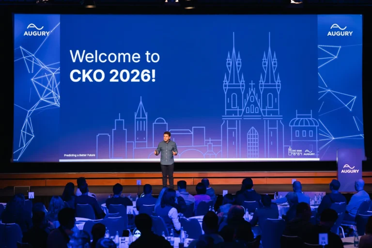 Opening of a company kick-off on the main stage of Hilton Prague Atrium